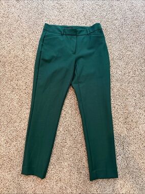 White House Black Market Forest Green Slim Ponte Ankle Pants